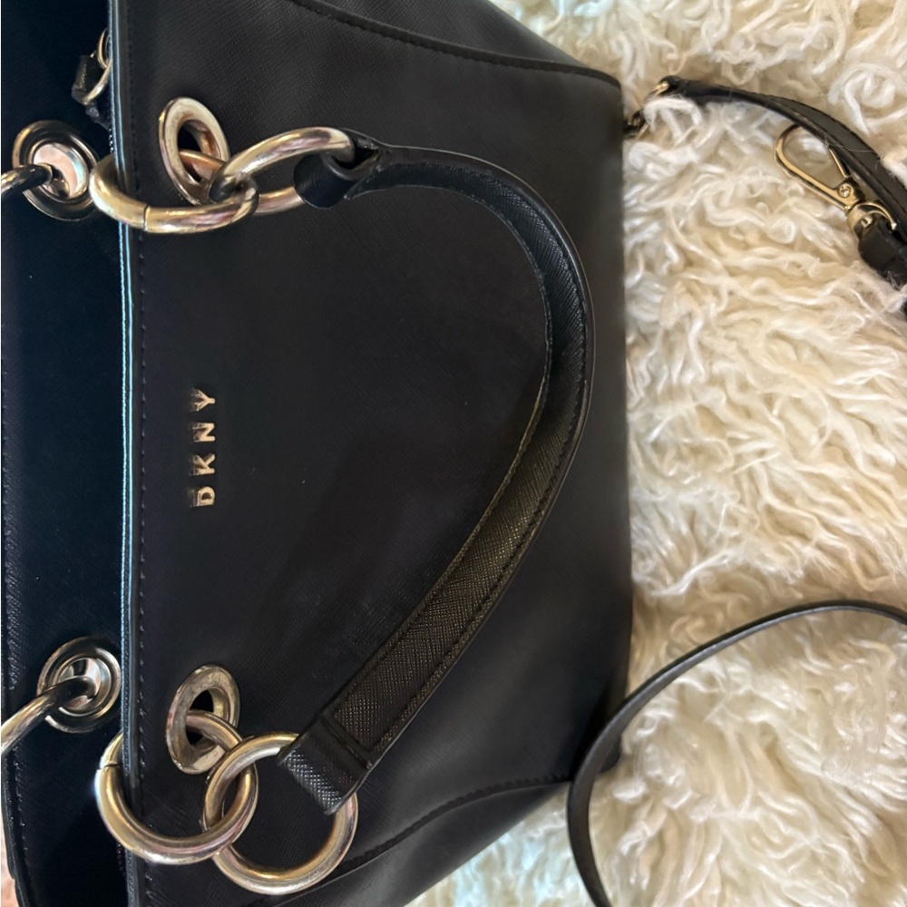 DKNY Black Shoulder Bag with Adjustable Strap - Picture 3 of 11